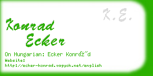 konrad ecker business card